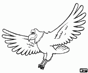 malvorlagen Adler mit offenen Fl�geln im Flug ausmalbilder