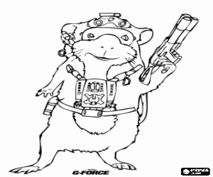 malvorlagen Agent Darwin, das Meerschweinchen Teamleiter G-Force ausmalbilder