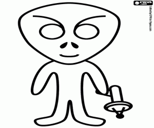 malvorlagen Alien mit einem waffe ausmalbilder