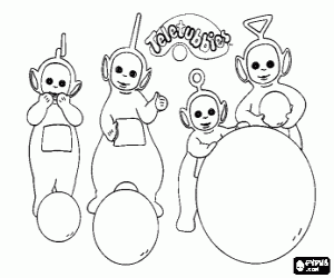 malvorlagen Alle Teletubbies Spiel mit Kugeln ausmalbilder