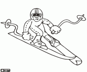 malvorlagen Alpine Skifahrer �ben einer Abfahrt ausmalbilder