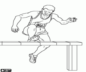 malvorlagen Athlet in einem H�rdenlauf ausmalbilder