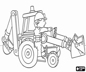 malvorlagen Baggi mit Wendy, der Bagger ist der Anf�hrer der Maschinen-Team ausmalbilder