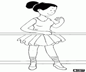 malvorlagen Ballerina �ben mit der Bar vor dem Spiegel ausmalbilder
