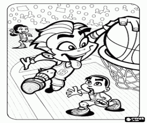 malvorlagen Basketball-Spieler, einen Dunking ausmalbilder
