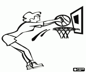 malvorlagen Basketball-spieler tauchen ein dunk ausmalbilder