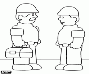 malvorlagen Bauarbeiter sprechen kommt, wenn bei der Arbeit ausmalbilder