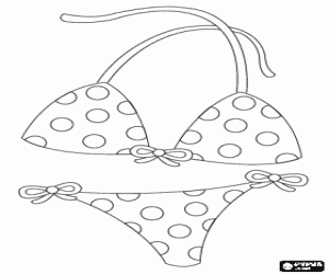 malvorlagen Bikini, zweiteilige badebekleidung f�r frauen ausmalbilder
