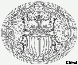 malvorlagen Bildmarke Mandala, einem k�fer in ein quadrat  ausmalbilder