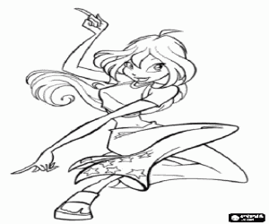 malvorlagen Bloom, der f�hrer der Winx Club ausmalbilder