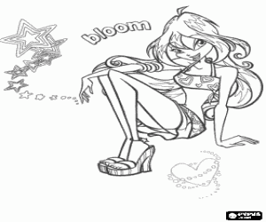 malvorlagen Bloom, die Prinzessin des planeten Domino ausmalbilder