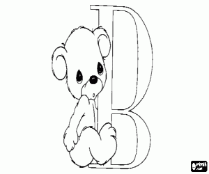 malvorlagen Buchstabe B mit einem kleine b�r ausmalbilder