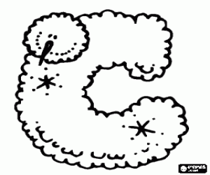 malvorlagen Buchstabe C des Winters oder zu Weihnachten ausmalbilder