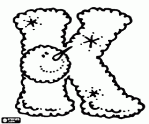 malvorlagen Buchstabe K und einen Schneemann ausmalbilder