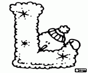 malvorlagen Buchstabe L des Winters oder zu Weihnachten ausmalbilder