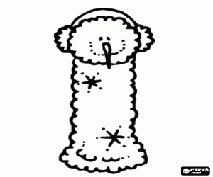 malvorlagen Buchstaben I den ich mit dem Kopf einen Schneemann mit Ohrensch�tzer ausmalbilder