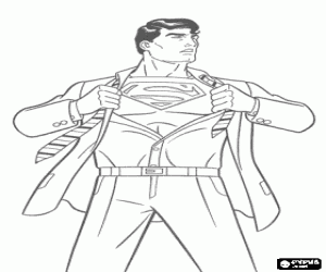 malvorlagen Clark Kent zu Superman mit seiner roten und blauen uniform den kampf um gerechtigkeit ausmalbilder