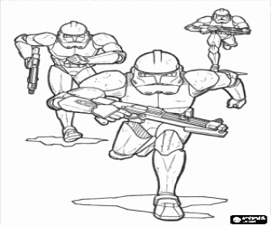 malvorlagen Clone Troopers, die Soldaten der Armee der Galaktischen Republik ausmalbilder