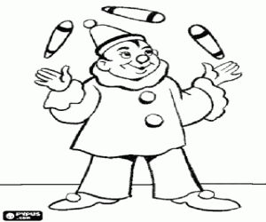 malvorlagen Clown indem man jonglieren macht ausmalbilder