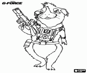 malvorlagen Das Hausmeerschweinchen Agent Juarez, die Kampfk�nste Experten des Teams G-Force ausmalbilder
