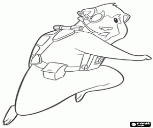 malvorlagen Der Agent Blaster in Aktion ausmalbilder