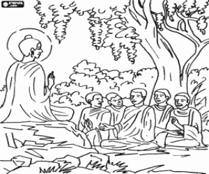 malvorlagen Der Buddha �berzeugt seine begleiter ausmalbilder