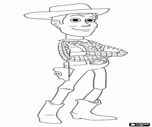 malvorlagen Der Cowboy Woody, einer der wichtigsten Protagonisten der Filme Toy Story ausmalbilder