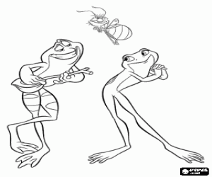 malvorlagen Der Frosch Tiana in Liebe h�rt der Frosch Naveen Singen unter dem Licht seines Freundes Ray ausmalbilder