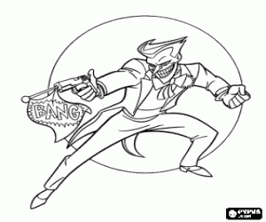malvorlagen Der Joker, der gro�e Feind von Batman in Gotham City ausmalbilder