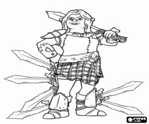malvorlagen Der Krieger Fiona ist der H�uptling der Oger Widerstand und an der Ogre Camp ausmalbilder