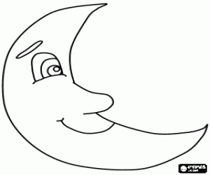 malvorlagen Der mond das gesicht im profil ausmalbilder