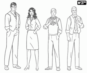 malvorlagen Der Reporter Clark Kent zu Lois Lane und anderen Kollegen in der Daily Planet, Jimmy Olsen und Perry White ausmalbilder