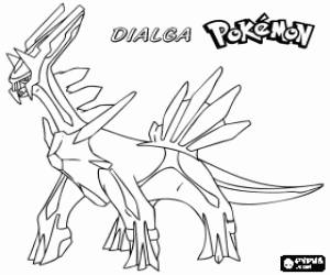 malvorlagen Dialga hat die Macht, die Zeit zu kontrollieren und ist ein Stahl-und Drachen-Pok�mon ausmalbilder