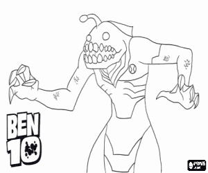 malvorlagen Die Ben 10 Alien Ripjaw oder Kampfkiefer kann unter Wasser atmen ausmalbilder