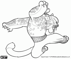 malvorlagen Die b�sen Tai Lung, der Schnee Tiger ist ein ehemaliger Sch�ler der Schule von Meister Shifu ausmalbilder