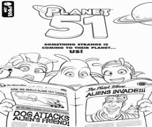 malvorlagen Die Familie in der Zeitung gelesen die neuesten Nachrichten aus der Alien-Invasion ausmalbilder