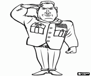 malvorlagen Die General W. R. Monger tun das milit�r begr�ssen ausmalbilder