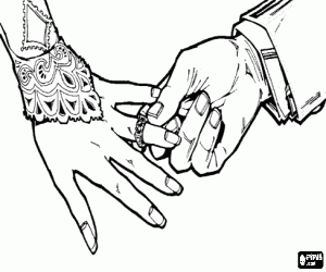 malvorlagen Die Hand der Braut mit dem Ring und die Hand des Br�utigams ausmalbilder