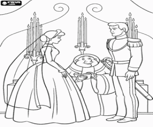 malvorlagen Die hochzeit von Aschenputtel und der Prinz in der kirche ausmalbilder