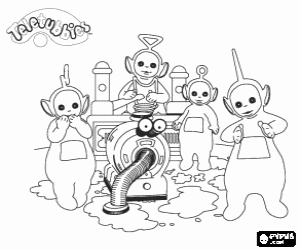 malvorlagen Die Teletubbies mit Noo-Noo welches die reinigung des hauses tut ausmalbilder
