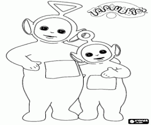 malvorlagen Die Teletubbies Tinky Winky und Po umarmte ausmalbilder