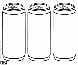 malvorlagen Drei dosen getr�nke wie bier oder alkoholfreies getr�nk mit gas ausmalbilder