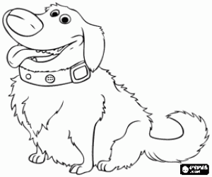 malvorlagen Dug, ein Hund sehr lustig Freund von Carl und Russell ausmalbilder
