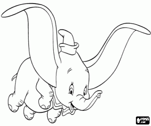 malvorlagen Dumbo, der kleine elefant, fliegen mit seinen gro�en ohren wie fl�gel ausmalbilder