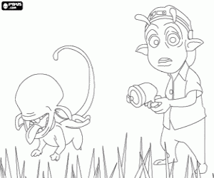 malvorlagen Eckle besessen mit Monstern und Aliens mit dem Hund ausmalbilder