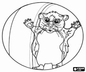 malvorlagen Ein Agent in einem Hamster-Ball ausmalbilder