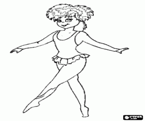 malvorlagen Ein Ballett-T�nzer das Stehen auf Zehenspitzen oder Zehen ausmalbilder