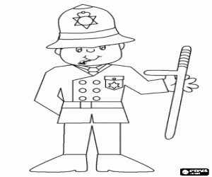 malvorlagen Ein britischer Polizist oder bobby Ihre typischen Hut  ausmalbilder