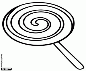 malvorlagen Ein Dauerlutscher, Lutscher oder Lolli ausmalbilder