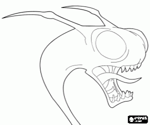 malvorlagen Ein Drachen mit gro�en Augen und den langen Zunge ausmalbilder